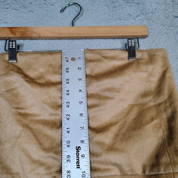 Max Mara Maxi Skirt Women's 8 Beige 100% Camel Leather Modest Minimalist Italy - Picture 3 of 12